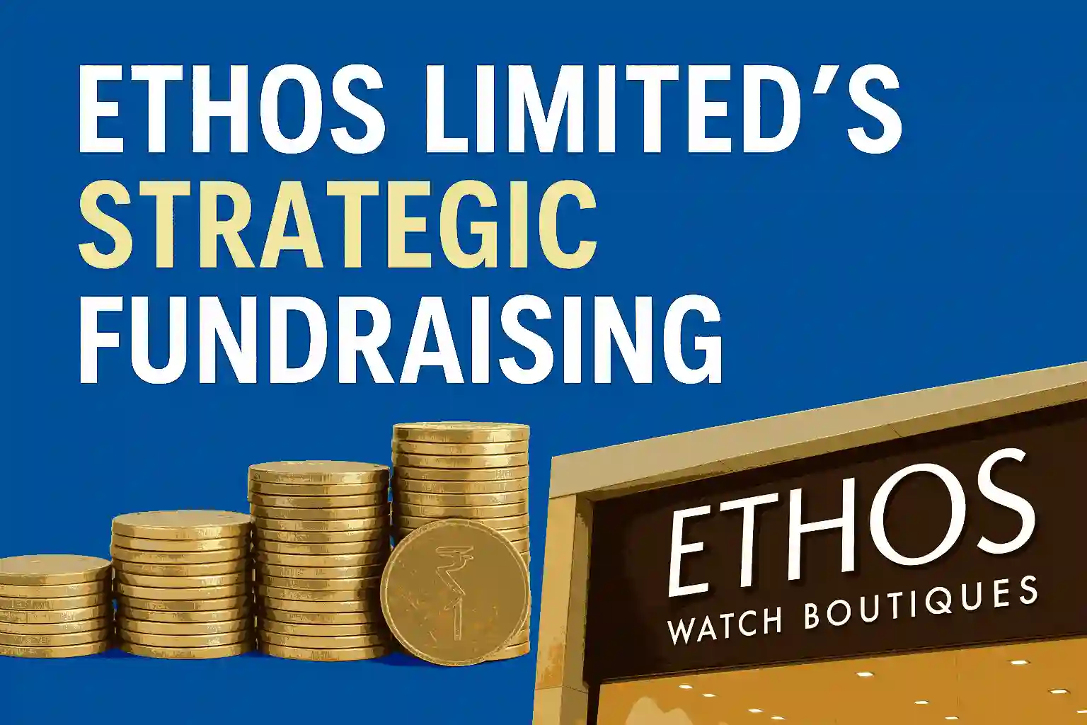 Ethos Limited Strategic Fundraising Thumbnail with Gold Coins and Ethos Storefront.