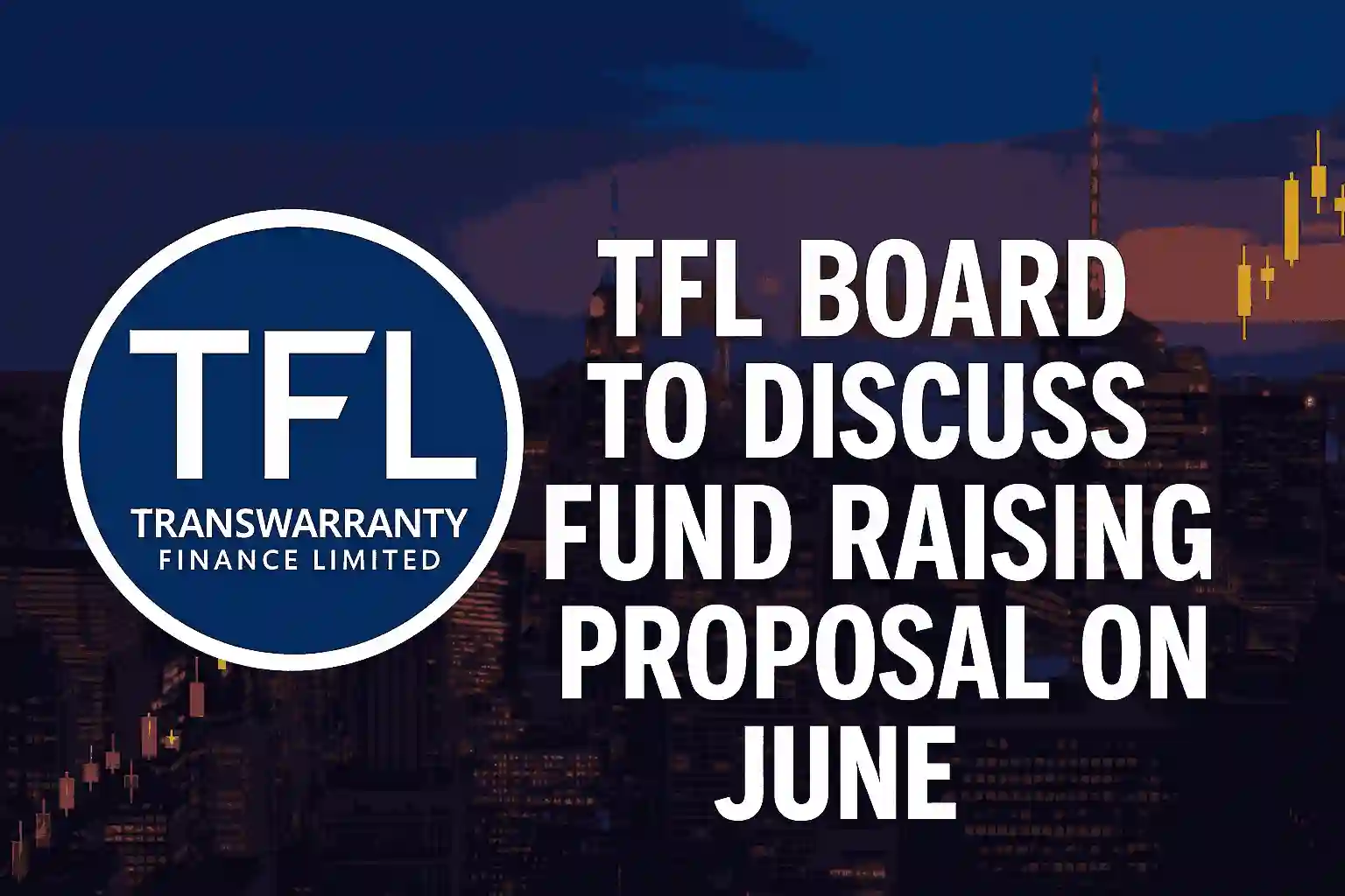 TFL board meeting announcement with company logo and gold coin background